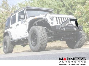 Jeep Wrangler JL Front Bumper Angular Brush Guard - Carbide Black Powder Coat